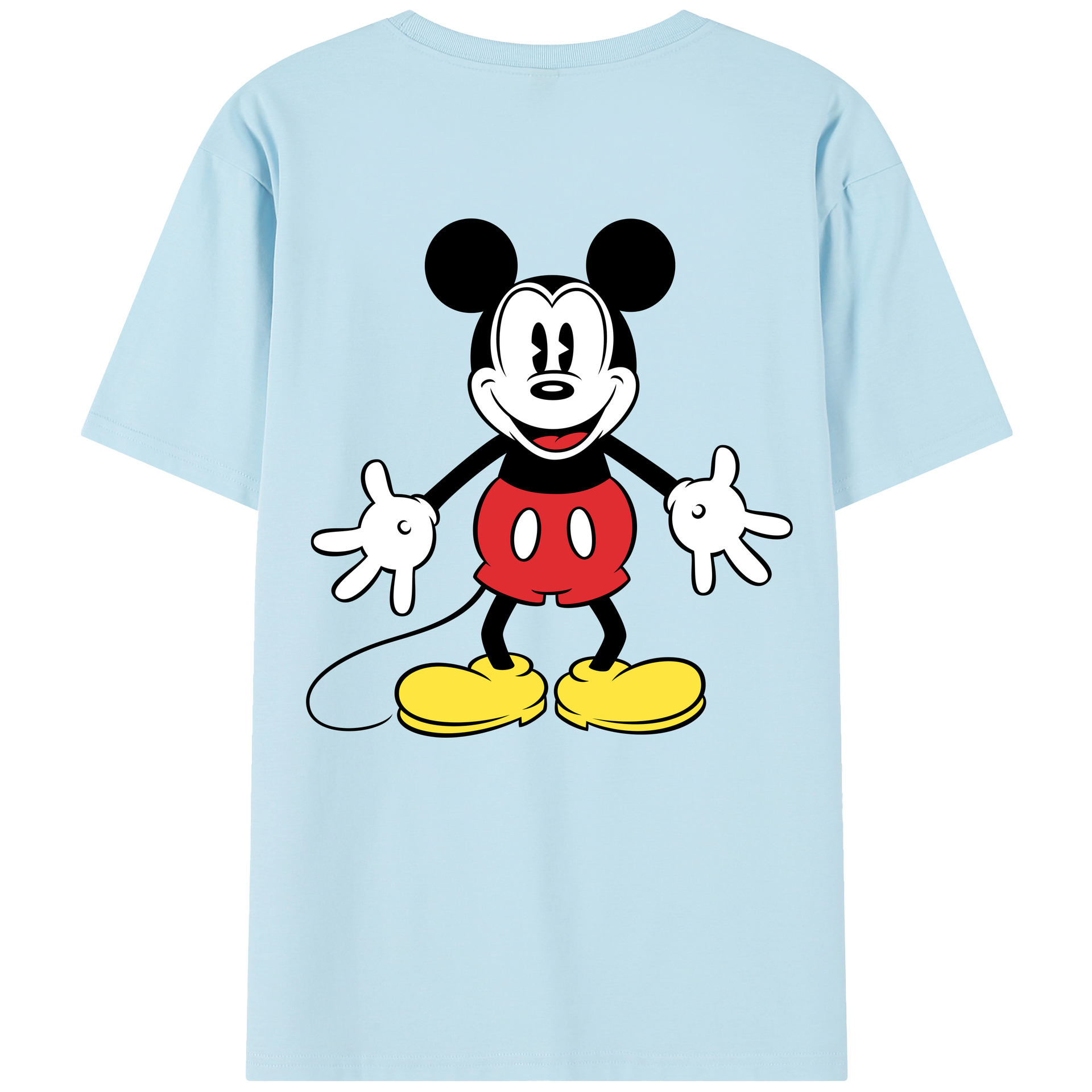 （画像用） ミッキーマウス Mickey Mouse 綿100％半袖Tシャツ（背面プリント）